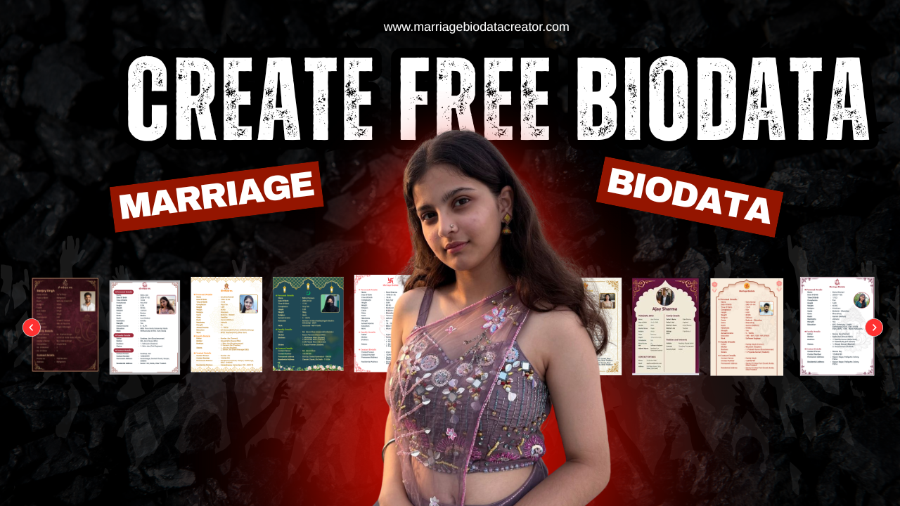 Marriage Biodata Creator - Create Biodata for Marriage in 2 Minutes.