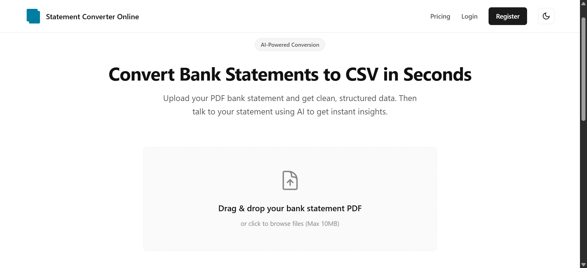 Statement Converter Online